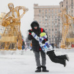 ロシア・モスクワ市で、年明けのクリスマス