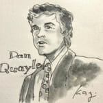 ブッシュ氏が指名した副大統領候補のダン・クエール氏。兵役を忌避(きひ)したという報道がなされ、アメリカの全マスコミが集中攻撃を加えてきた。