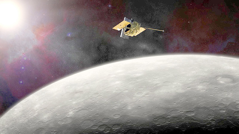 米探査機メッセンジャーが水星の地表に落下