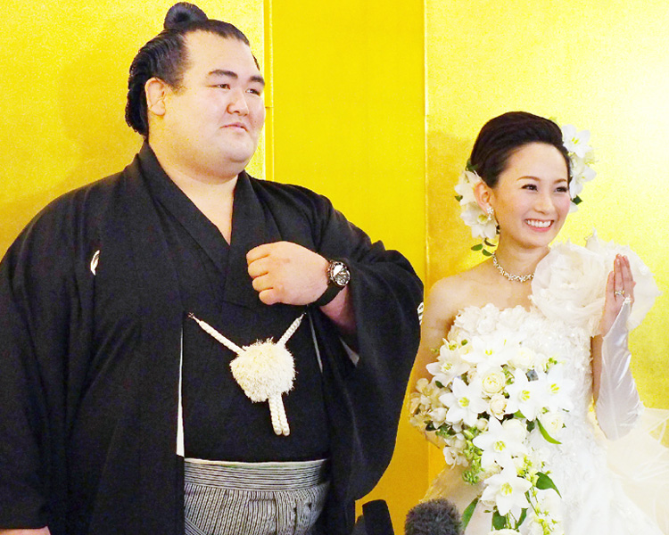琴奨菊が結婚披露宴「妻をいっぱい笑顔に」